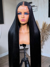 Load image into Gallery viewer, 7x7 Jet Black Bust Down wig front view